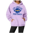 thumbnail image 2 of WEAIXIMIUNG Sweat-Shirt Surdimensionné pour Femmes Plus 3TG Sweat à Capuche Décontracté Col Rond Imprimé Lettre Football de Ville, 2 of 3