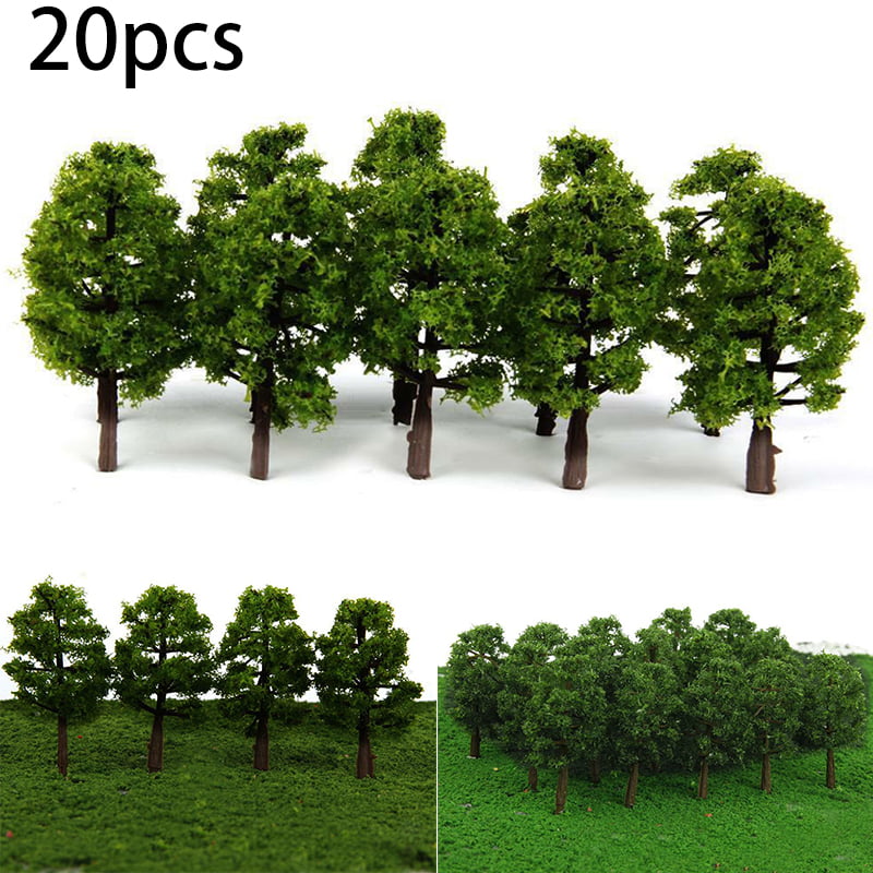 3pcs soft plastic SPRUCES 8cm MODEL TREES 
