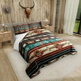 thumbnail image 3 of Western Decor Comforter Aztec Comforter Set Cowboy Cowgirl Southwestern Bedding Set Rustic Farmhouse Country Bedroom Decor Bohemian Tribe Arrow Retro Quilt Set King Size 3Pcs, 3 of 8
