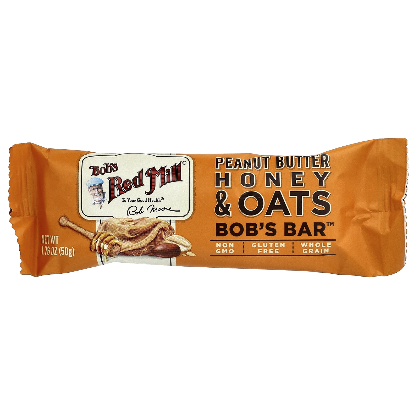 Bob's Red Mill Peanut Butter Honey & Oats Bob's Bar 12 - 1.76 oz Bars