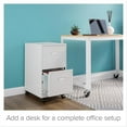 thumbnail image 4 of Scranton &amp; Co 2 Drawer Steel Mobile File Cabinet in Pure White, 4 of 12