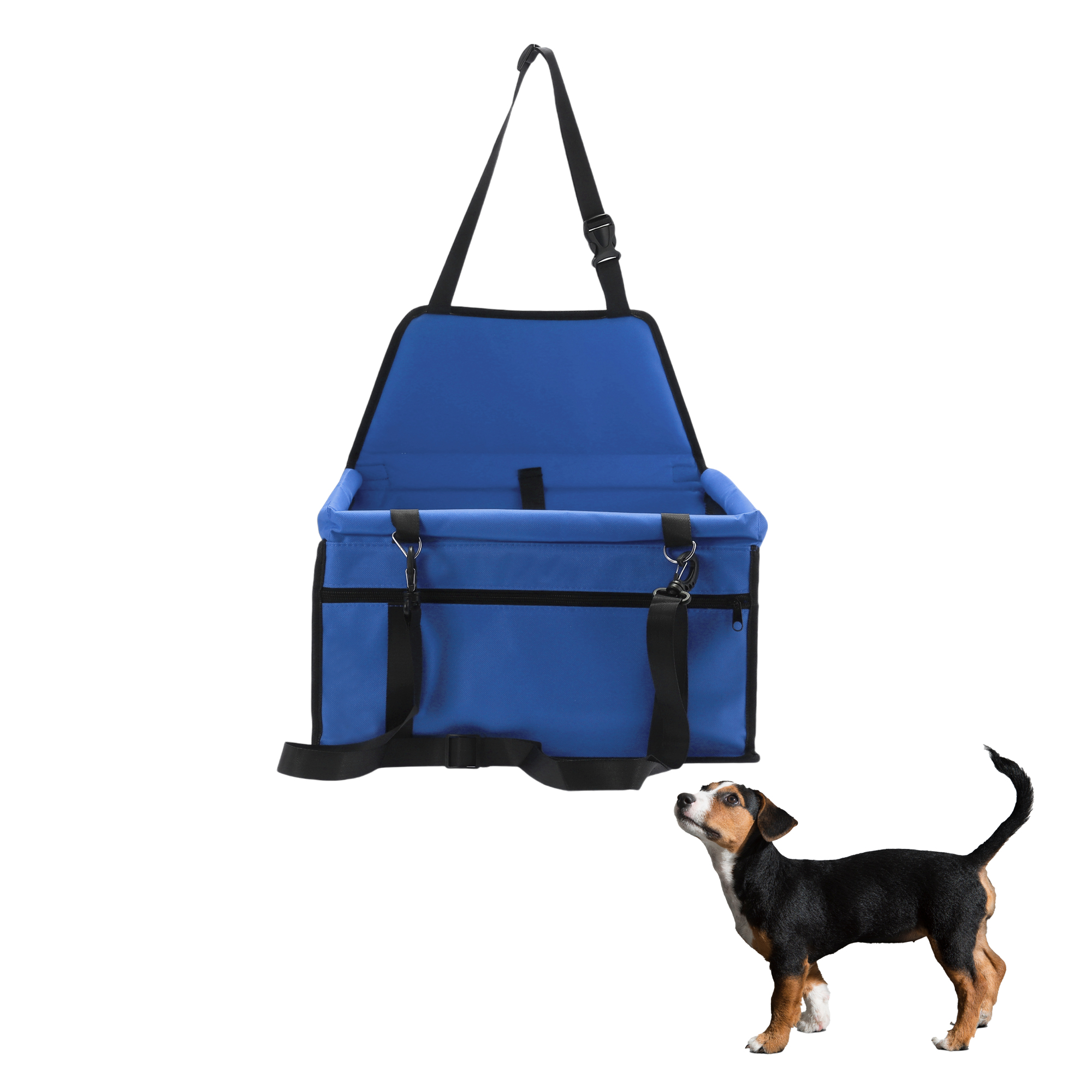 Unique Bargains Foldable Car Seat Cover for Pets Measuring 15.75x12.6x9.84" Blue