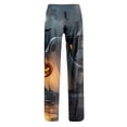 thumbnail image 6 of Trgacdwlo Halloween Pajamas Pants Women Ghost Graphic Spooky Women's Sleep Pants Fall Spooky Season Elastic Waist Pj Pants Women, 6 of 6