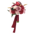 thumbnail image 4 of Ramo de novia BLESIY flores rosas artificiales para boda rojo, 4 of 8