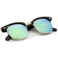 thumbnail image 5 of zerouv - premium half frame colored mirror lens horn rimmed sunglasses 50mm - 50mm, 5 of 5