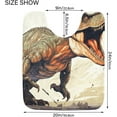 thumbnail image 4 of Dreamtimes Bathroom Rug Toiletry Mat Set Big Rex Dinosaur Print, Soft Absorbent Bath Rug and U-Shaped Contour Toilet Rug, Non-Slip Bath Carpet Bath Mats for Bathroom 17.3"x13.4"+23.6"x15.7", 4 of 5