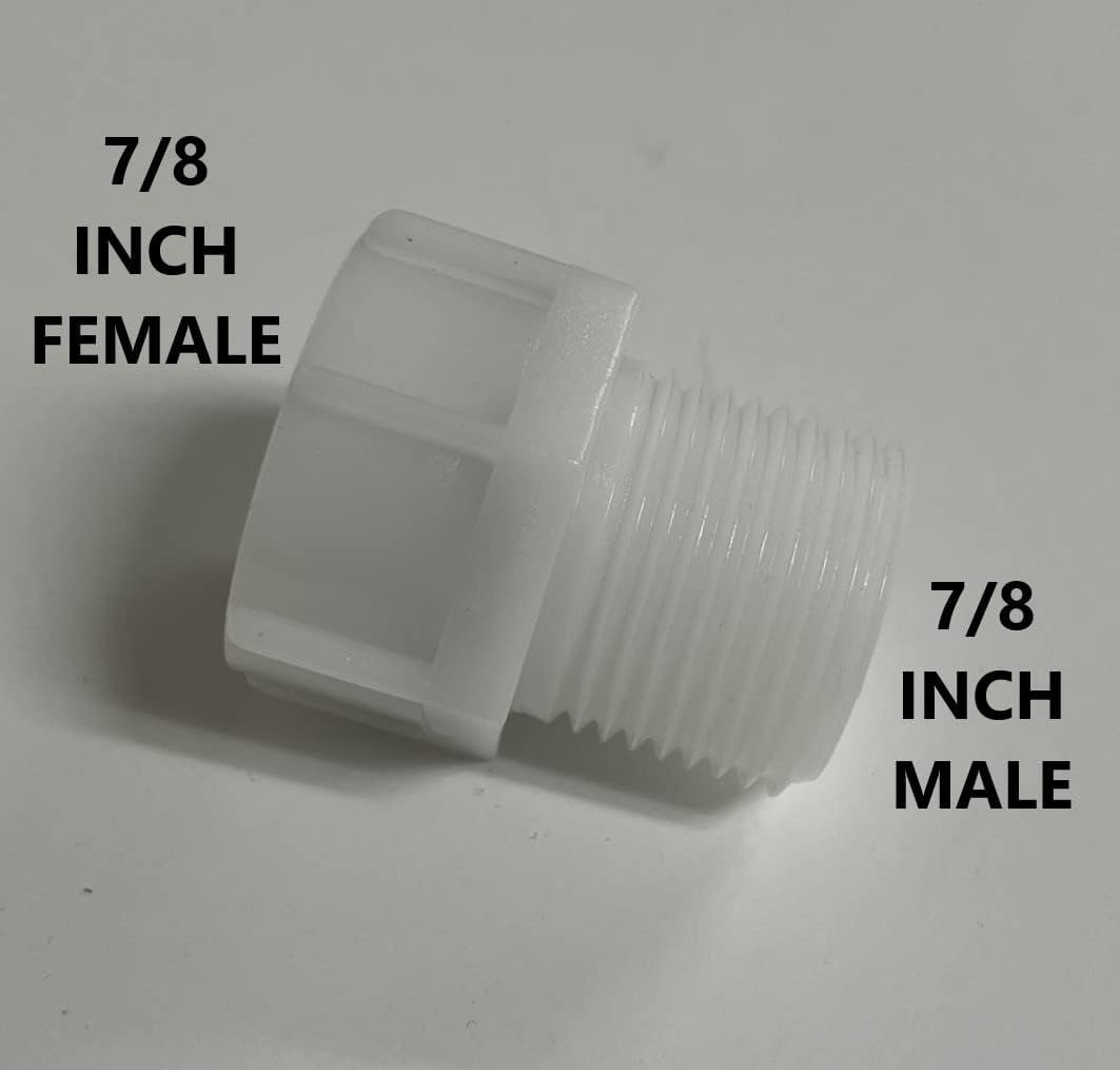 Fill Valve Pipe Adapter 7/8 Male to 7/8 Female With Built-In Filter Screen for Bidets, Toilets, Pipes, etc. by NuFlush