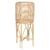 Kouboo Rattan Indoor Plant Stand, Rattan Modern Plant Stands for Living Room Balcony and Garden, Medium, Natural
