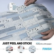 Art3dwallpanels 10-Sheet 12x12 Peel and Stick Backsplash Tiles Self-adhesive Wall Tile in Stone Design