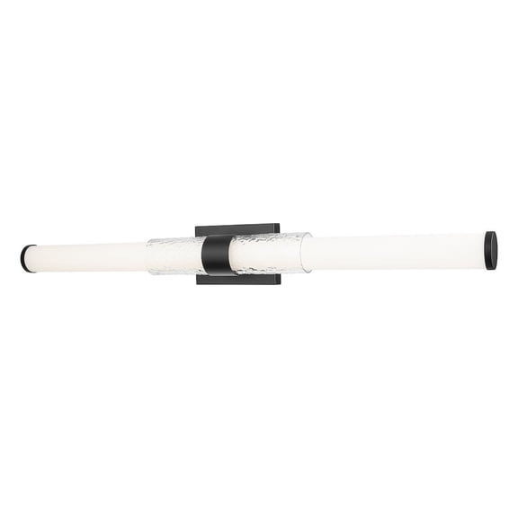 Z-Lite Egon 1 Light Vanity in Matte Black color, Steel frame