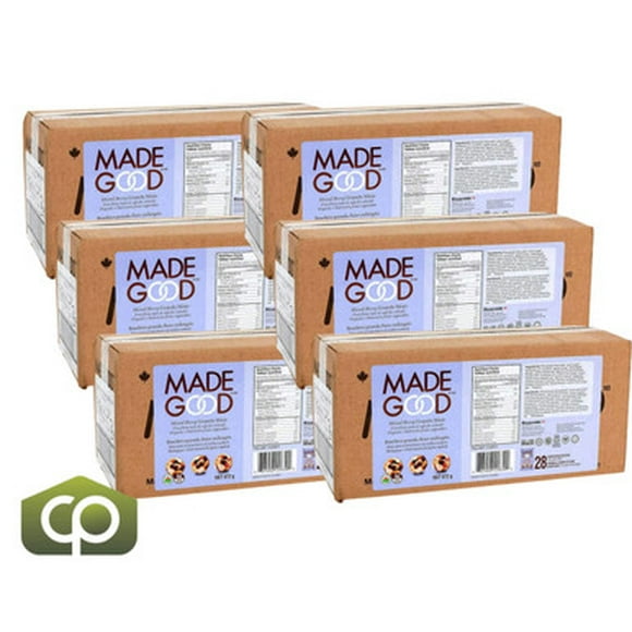 MadeGood Minis Granola aux Baies Mélangées - 28 Paquets x 24g, Sans Noix (6/caisse)