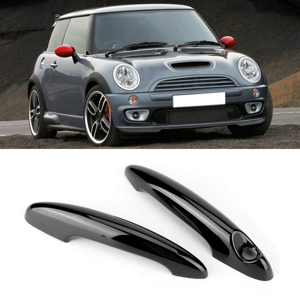 Moldura exterior del coche, 2 piezas ABS negro Tira de manija de puerta de coche Cubierta de manija de puerta de coche Solución innovadora