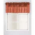 thumbnail image 2 of Gorgeous Home Linen 1-Pc S18 Brick Luxury Straight Semi-Sheer Faux Silk Window Curtain Valance Rod Pocket on Top 55" wide X 18" long, 2 of 5