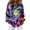 Purple, variant on Delconic Womens Halloween Print Button Down Shirt Long Sleeve Casual Regular Fit Collared Blouse Floral Ghost Pattern Top Black L