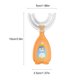 thumbnail image 4 of Toystoory Cepillo de portátil de silicona en forma de U para niños pequeños, cepillo de de doble cara para entrenamiento de bebés Suministros de limpieza para el hogar naranja S Toystoory HA009117-07, 4 of 6
