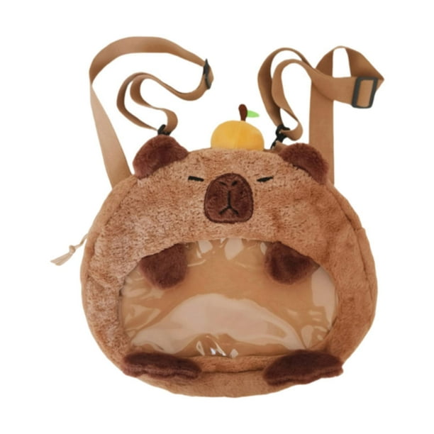 Mochila de capibara, regalo de cumpleaños, mochila de peluche para viajes, para mujeres, al aire libre
