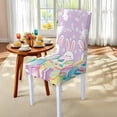 thumbnail image 4 of TSOVTHRID Rabbit Easter Eggs Print Tablecloth Set with 6 Chair Covers, Rectangle Tablecloth Floral Butterfly Print Seat Protector Slipcovers for Family Dinners & Holiday Party Easter Decor, 4 of 6