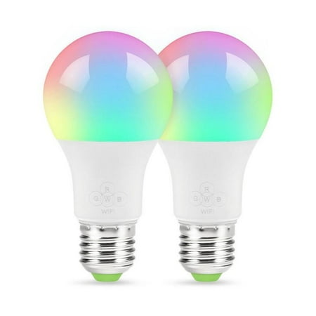 

2 pcs Smart WiFi LED Light Bulb Free APP Remote Control Compatible With Amazon Alexa & Google Assistant