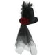 thumbnail image 5 of Mini sombrero Steampunk con pinza para el pelo, disfraz con plumas de tul, vestido elegante, tocado con horquilla para bailar, fiesta, Halloween, 5 of 6