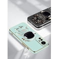 thumbnail image 2 of Compatible with Xiaomi 12 Lite Case Silicone TPU Plating, Xiaomi 12 Lite Cases Cute Astronaut Pattern Phone Case with Stand (Green), 2 of 14