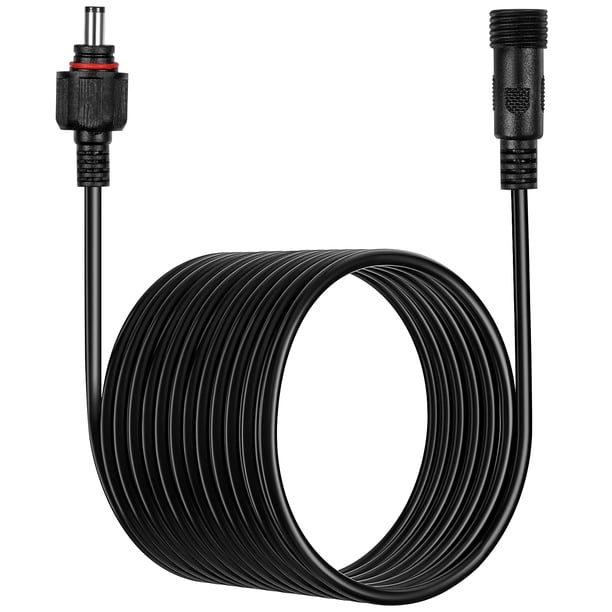 Cable de extensión para paneles solares: Cable flexible de 5 metros para luces solares, bombas de agua y sistemas de monitoreo exterior.