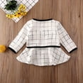 thumbnail image 4 of Odeerbi 1-5 Years Toddler Girls Outfits Long Sleeve Jacket with A-Line Skirt Two-piece Set Plaid Woolen Skirt Set Toddler Girls Clothes, 4 of 6