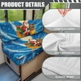 thumbnail image 6 of Yuyamidu Christmas RV Dinette Cushion Covers Santa Claus Camper Cushion Slipcover 1 Bench Cover 1 Backrest Cover Washable Seat Sofa Chair Cover RV Accessory, Blue, 6 of 7