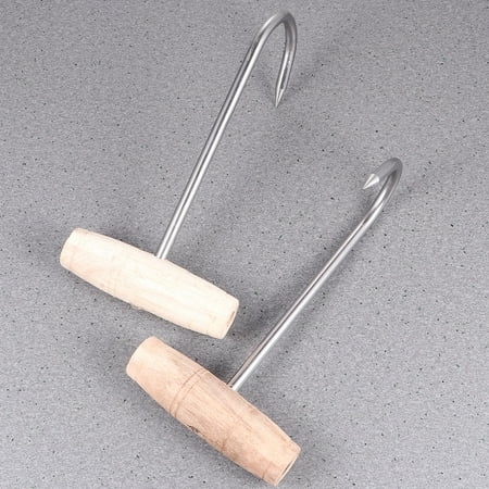 

Raindrops 2pcs Stainless Steel Meat Hook Kitchen Tool for Home Use Ideal for Meat Processing 20cm Silver