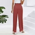 thumbnail image 3 of Plebaso Women's Wide Leg Pants High Waisted Dressy Palazzo Pants Lightweight Work Trousers with Pockets, 3 of 7