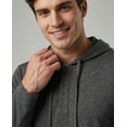 thumbnail image 4 of Real Essentials 3 Pack: Men's Cotton Henley Pullover Hoodie Casual Workout Comfort Long Sleeve Hooded Sweatshirt Big & Tall, 4 of 6