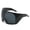 Black-Grey, variant on Futuristic Oversized Wrap-Around Sunglasses, UV400 Protection PC Lenses, Unisex Shield Style
