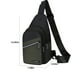 thumbnail image 3 of Bolsa bandolera para hombres y mujeres - Mochila multiusos para senderismo, bolsa mensajera de 30L con salida para auriculares, negra/gris/verde, 3 of 9