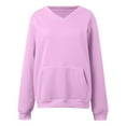 thumbnail image 5 of Oversized Sweatshirts for Women Cute Casual Style Cozy V Neck Sweaters Loose Fit Long Sleeve Pullover Tops Fall Winter Outfits Clothes, 5 of 5