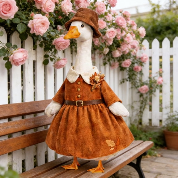 XGFHYJEH Porch Goose Outfits Spring, Porch Goose Clothes Clearance, Goose Clothes for Porch Goose, Goose Costume 23'' for Outdoor Outside Front Porch Garden Yard Lawn