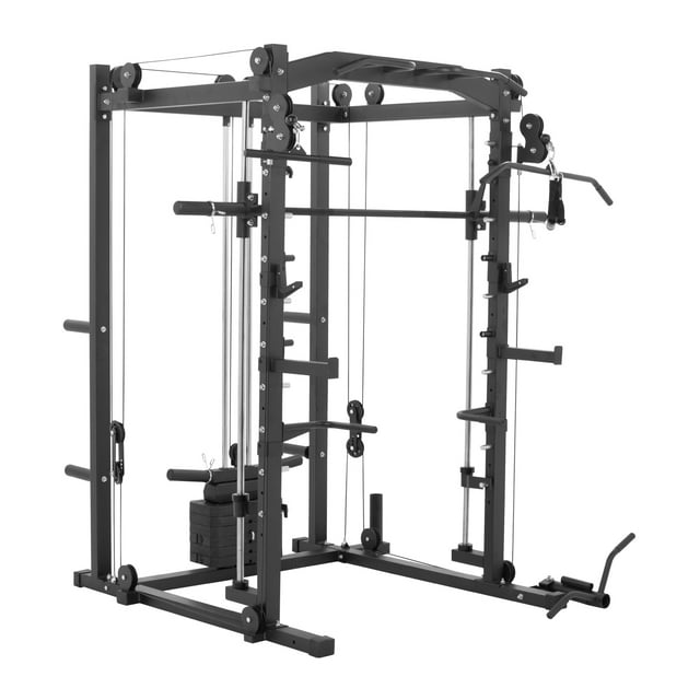 Jaula Multifuncional Para Ejercicio Con Polea Negro