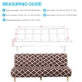 thumbnail image 2 of CHOK 2024 Futon Slipcover Armless Sofa Covers Stretch Sofa Bed Slipcover Protector Elastic (Light Gray Animal), 2 of 6
