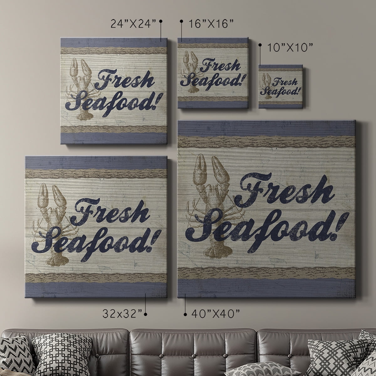 Wexford Home Beach Sign XII-Premium Gallery Wrapped Canvas, 32" x 32" - Ready to Hang