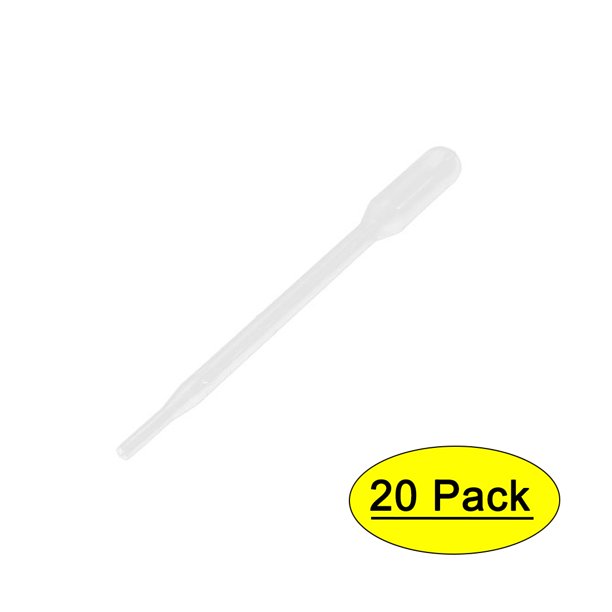 20Pcs 0.3ML Plastic Disposable Eye Dropper Graduated Transfer Pipette