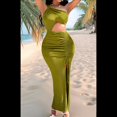 thumbnail image 4 of Vestido Sin Mangas con Abertura en el Hombro, Color Verde S, 4 of 9