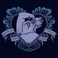 thumbnail image 2 of Men's The Little Mermaid Ursula So Much For True Love Heart  Graphic Tee Navy Blue X Large, 2 of 5