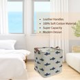 thumbnail image 2 of Howarmer Square Storage Basket, Collapsible Laundry Basket, Waterproof Canvas PE Coating Large Storage Bins Gift Baskets for Children, Office, Bedroom, Clothes,Toys - Blue Shark, 2 of 6