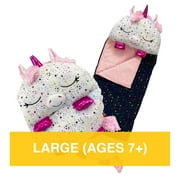 Happy Nappers: Pillow & Sleepy Sack Large - Shimmer Unicorn - 66 x 30, 2-In-1: Plush Animal Opens Into Sleeping Bag, Soft Play Character, Kids 7+