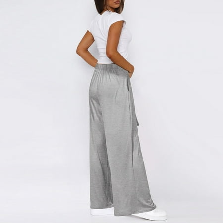 SNKSDGM Women s Plus Cotton Panties for Women Plus Size Womens Sweatpants Joggers Thick  Women s Flowy Drawstring Palazzo Pants Versatile Comfortable Yoga Bottoms