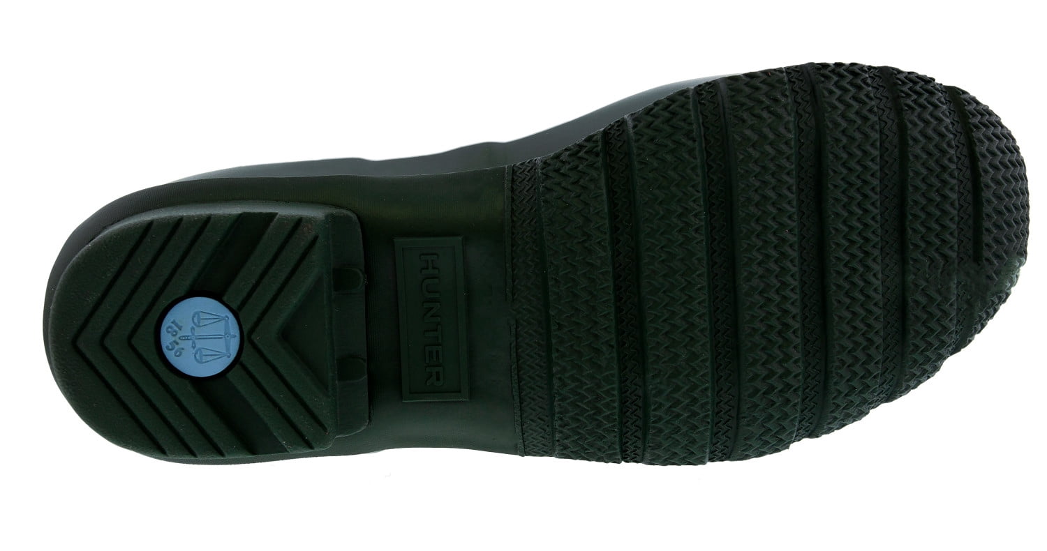 Hunter Original Tall Rain Boot, Natural Rubber, Sherpa Lining, Non Slip Tread - 10M - Hunter Green
