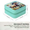 thumbnail image 2 of ZFLMY Horse Grass Butterfly Jewelry Box for Necklaces Rings Earrings Green, 2 of 5