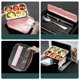 thumbnail image 4 of Xihbxyly Fiambrera de Acero Inoxidable con 5 Compartimentos, Apta para Microondas, Mantiene La Comida Caliente, Ideal para El Trabajo y La Escuela, Ligera y Portátil, 1500 Ml, Colores Azul y Rosa, 28, 4 of 6