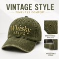 thumbnail image 2 of Whisky HELPS Baseball Cap Washed Distressed Adjustable Lightweight Breathable Casual Hat For All Seasons, 2 of 6
