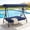 Blue, variant on Arlopu 3-Seat Porch Swing, Outdoor Patio Swing Chair with Adjustable Canopy & Removable Cushions, Swing Glider for Garden Poolside Backyard, Gray