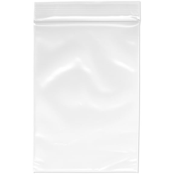 Plymor 5" x 7" (Pack of 100), 4 Mil Heavy Duty Zipper Reclosable Plastic Bags