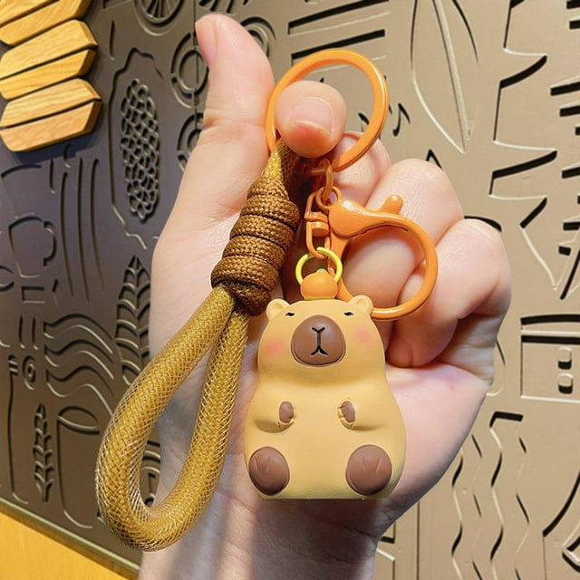 Creative Capibala Capybara Series Keychain Cartoon Cute Doll Couple Car Bag Key Chain Pendant Charming Capibala Keyring Gift
